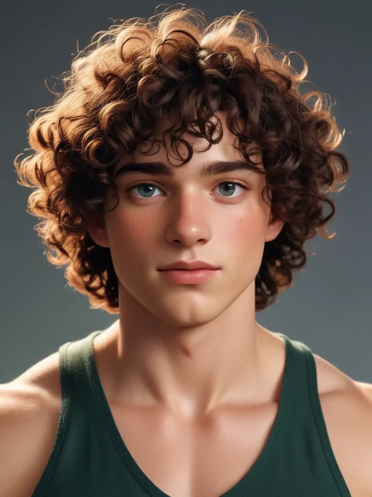 popular male cartoon characters with curly hair