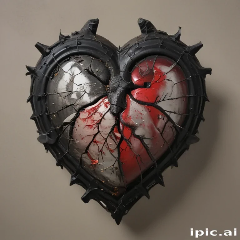 broken heart black