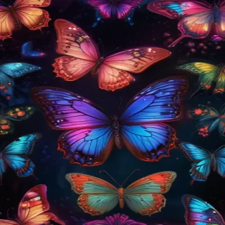 neon butterfly wallpaper