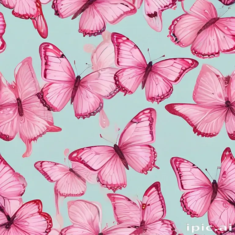 pink butterfly clipart