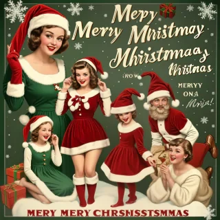 vintage merry christmas