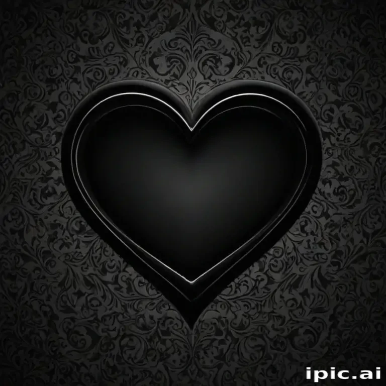 black wallpaper heart