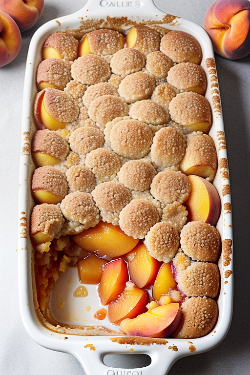 calories in a peach cobbler