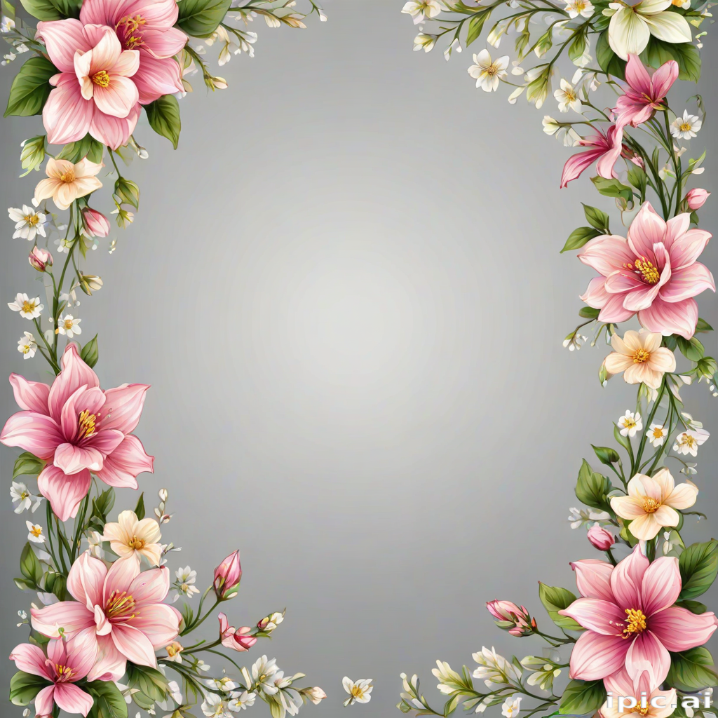 transparent floral border