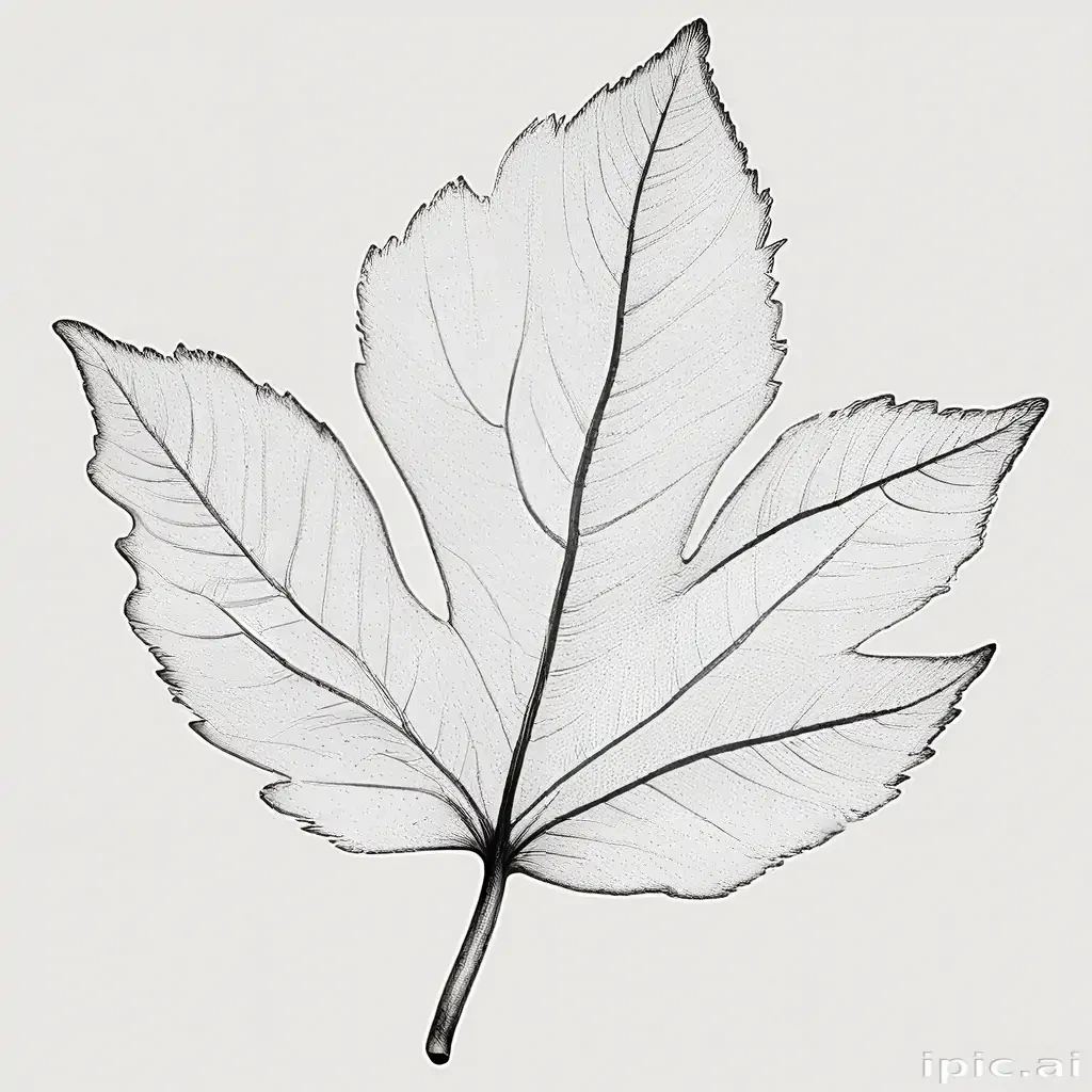clipart of leaf black and white