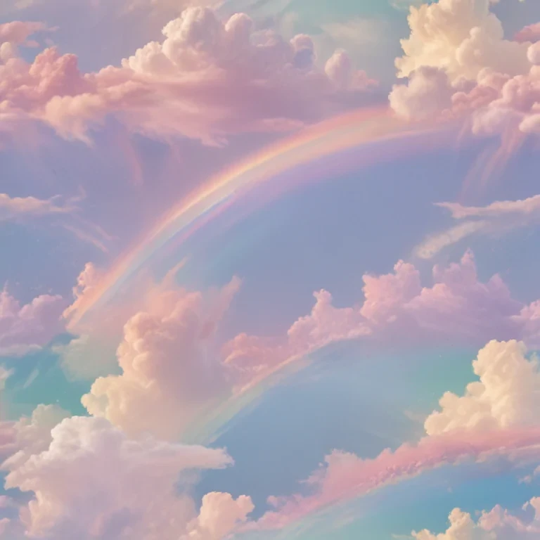 pastel coloured rainbow