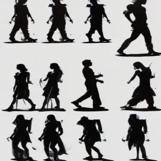 silhouette people png