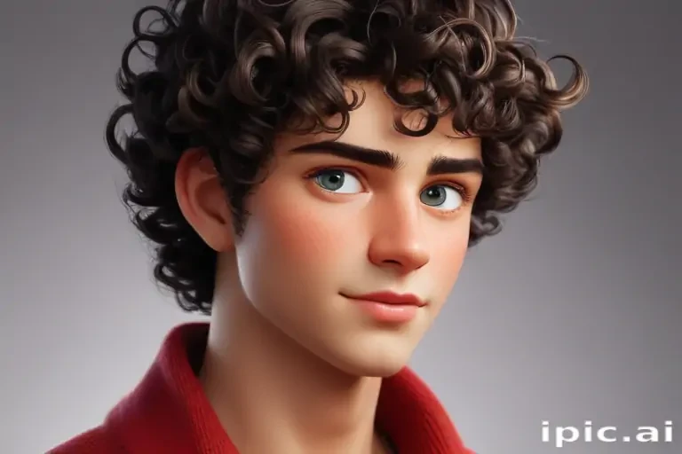 popular male cartoon characters with curly hair