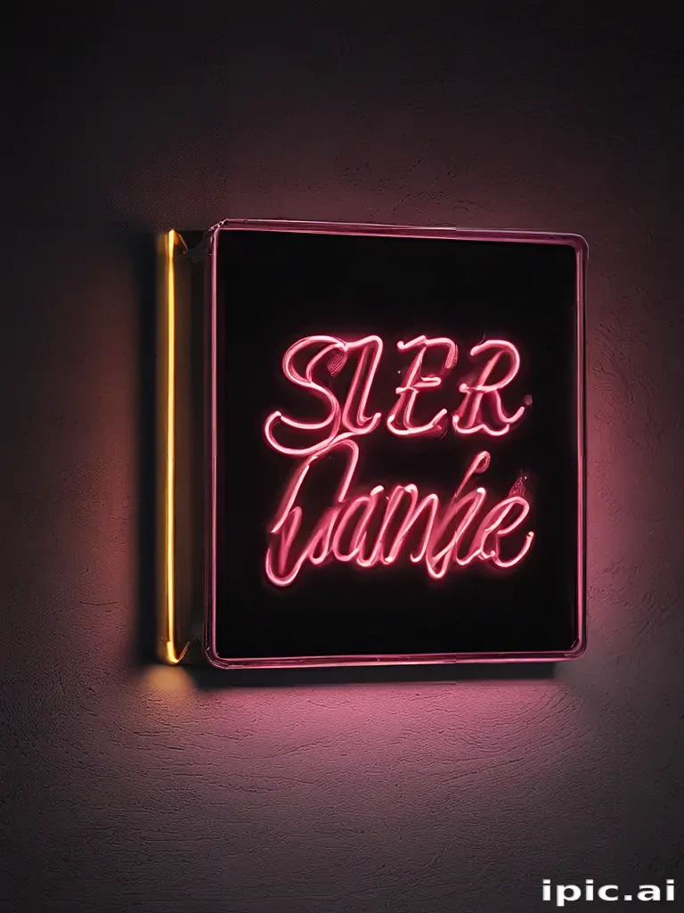 neon sign mockup