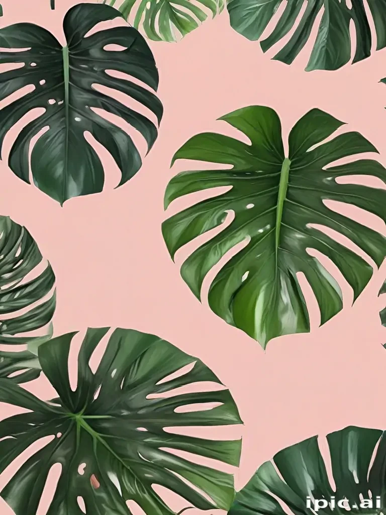 aesthetic monstera wallpaper