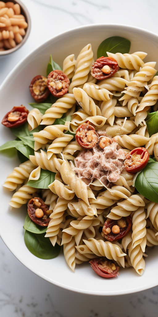 pasta salad with sundried tomato pesto