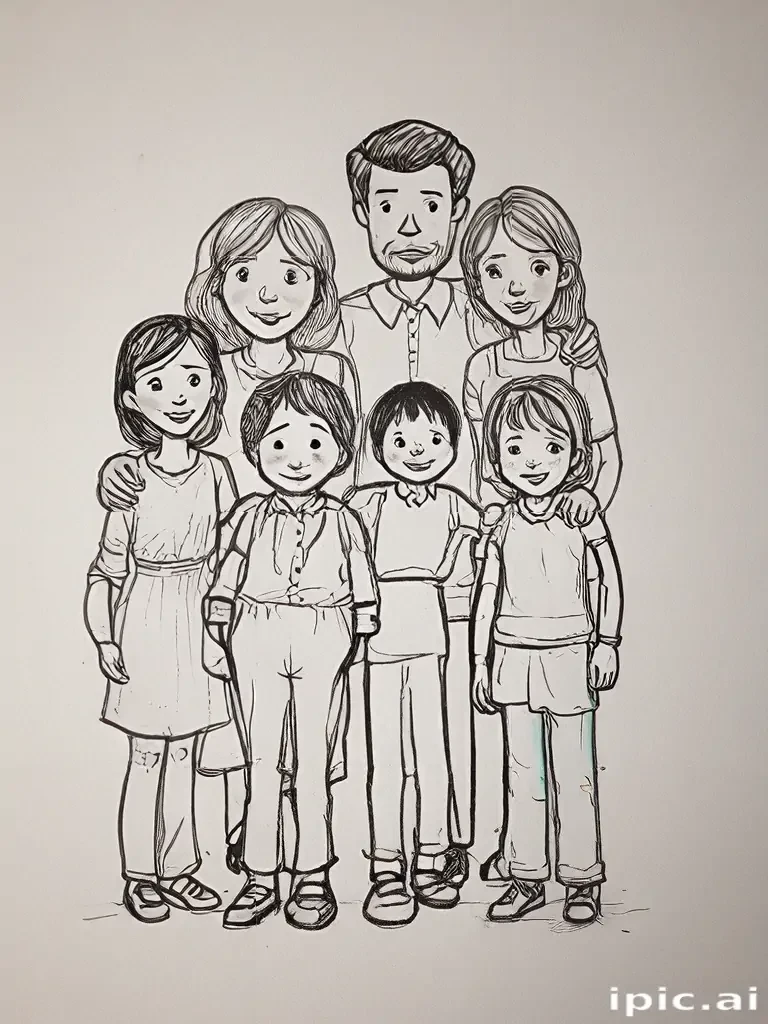drawings of family