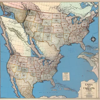 usa map with states