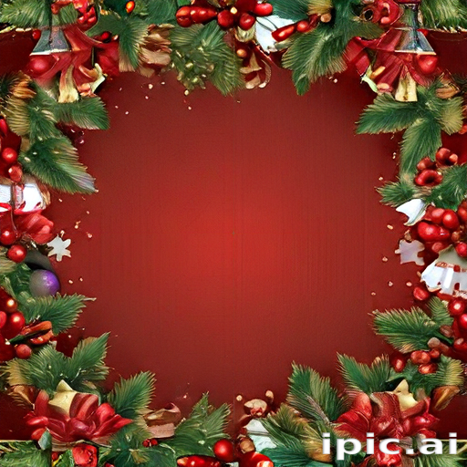 Festive Holiday Frame Adorned with Cheerful Decorations and Seasonal ...