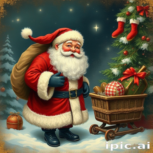 vintage santa images free