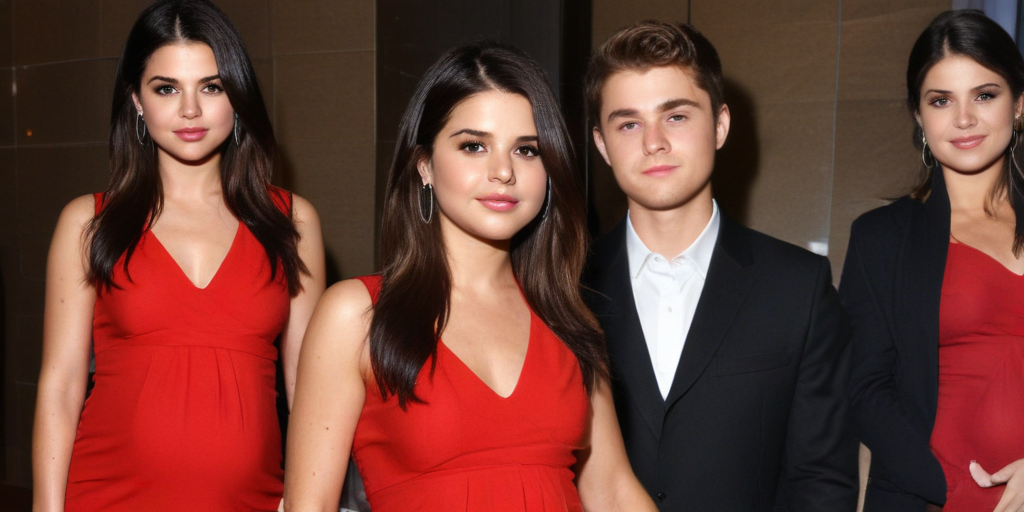 selena gomez pregnant red dress