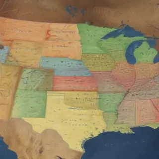 map of united states with states