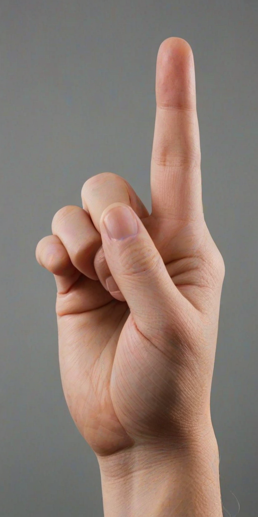middle finger transparent
