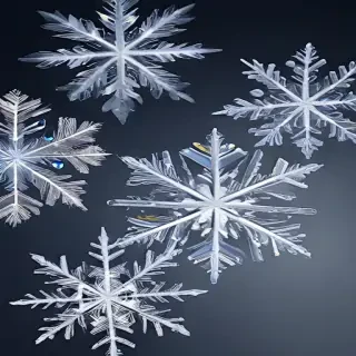 transparent snowflakes