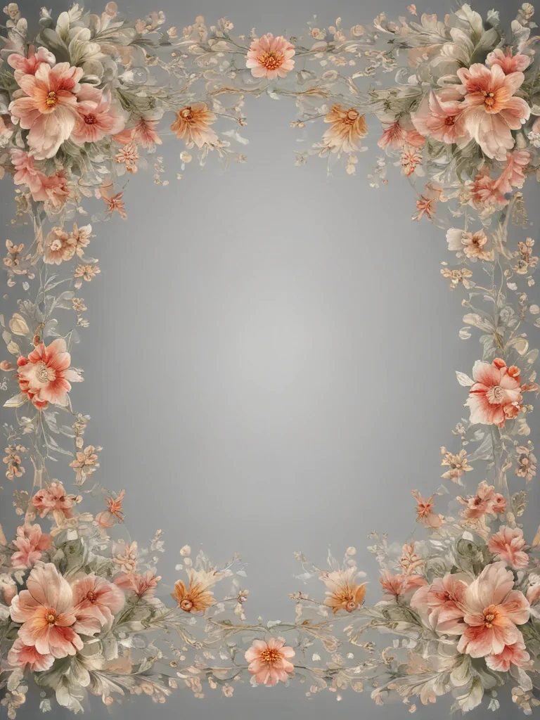 transparent floral border