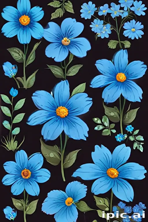 blue flower clip art