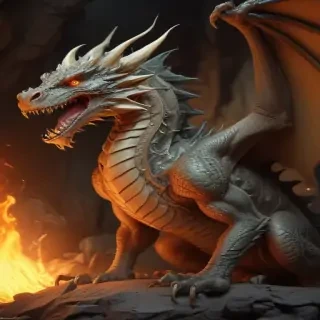 cartoon drawing of a dragon