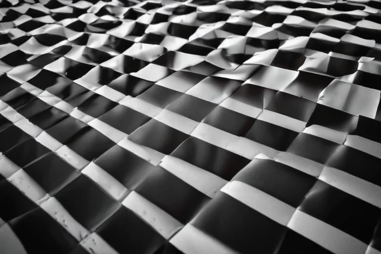 black and white checkered background
