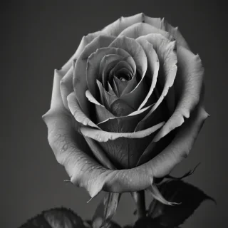 rose with black and white background