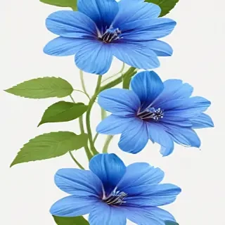 blue flowers transparent background