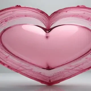 pink heart transparent