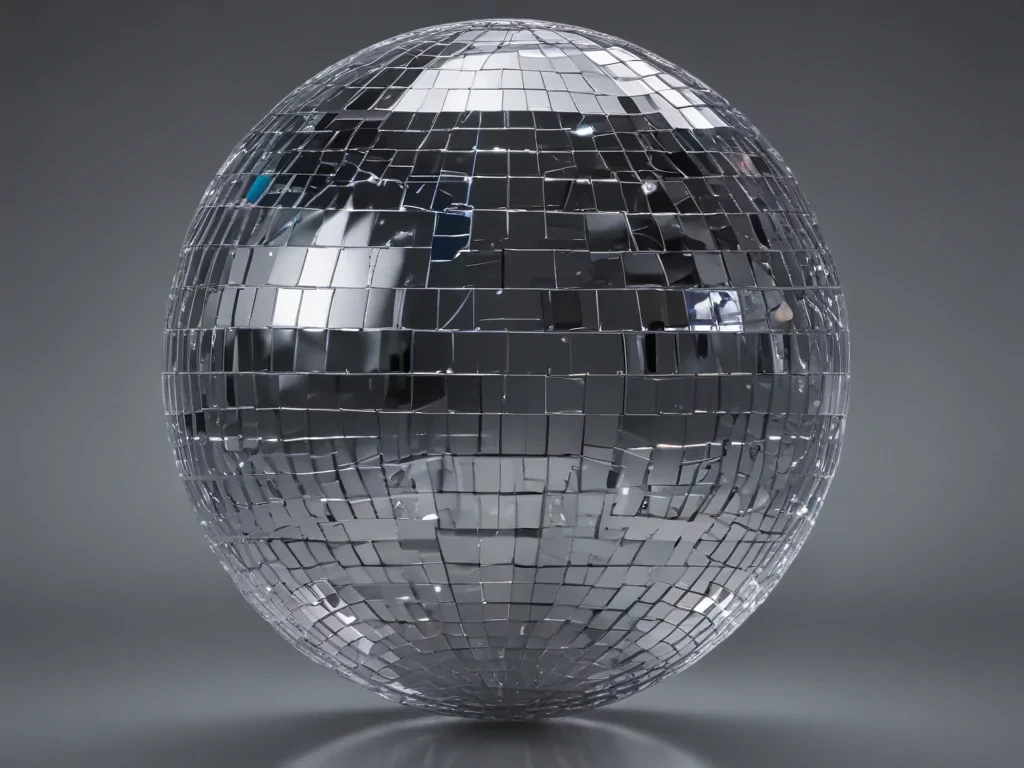 transparent disco ball