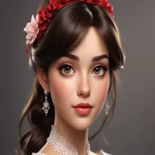 brunette cartoon character
