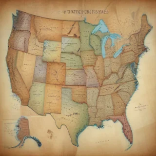 map of united states with states