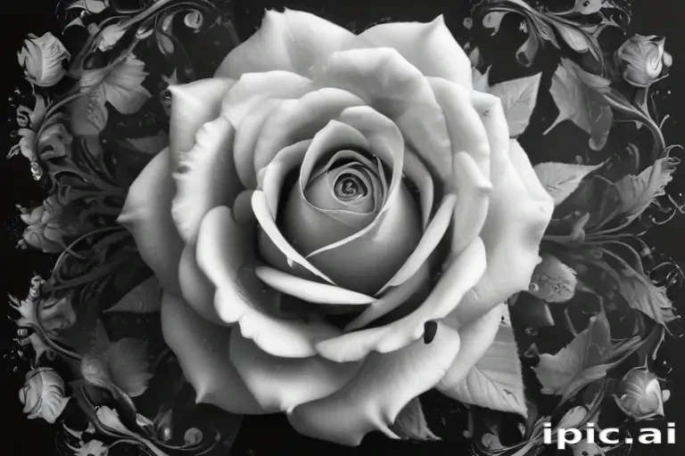 roses clipart black and white
