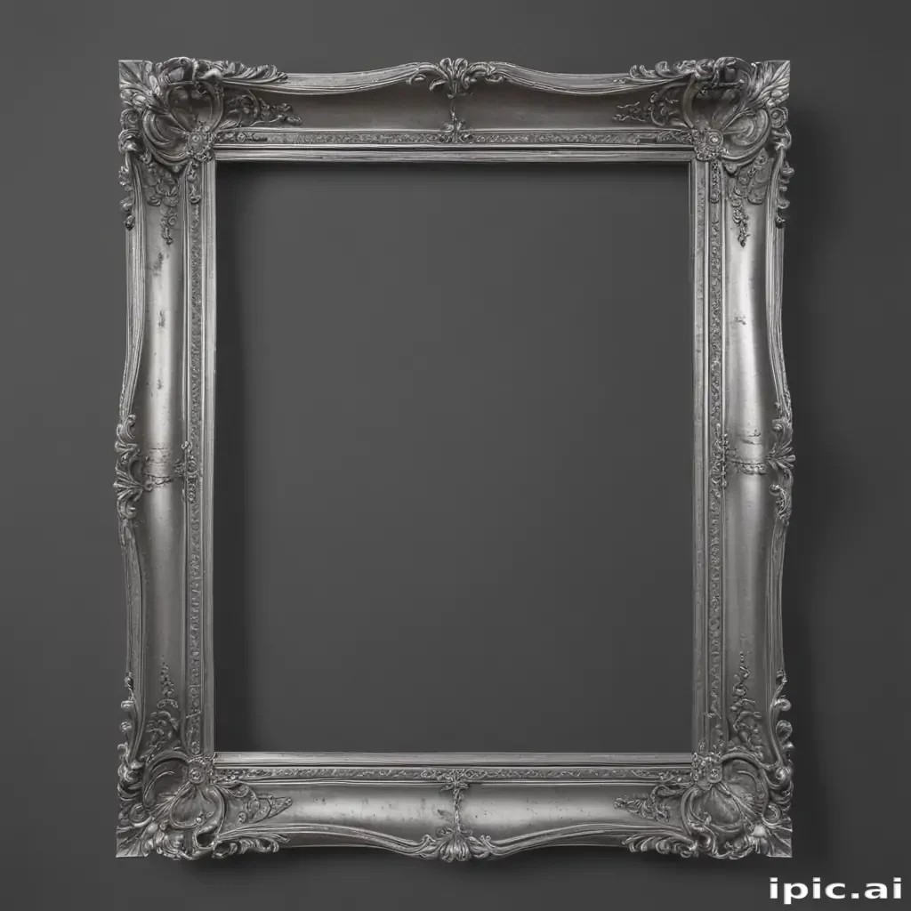 silver picture frame png
