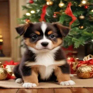 christmas puppy desktop backgrounds