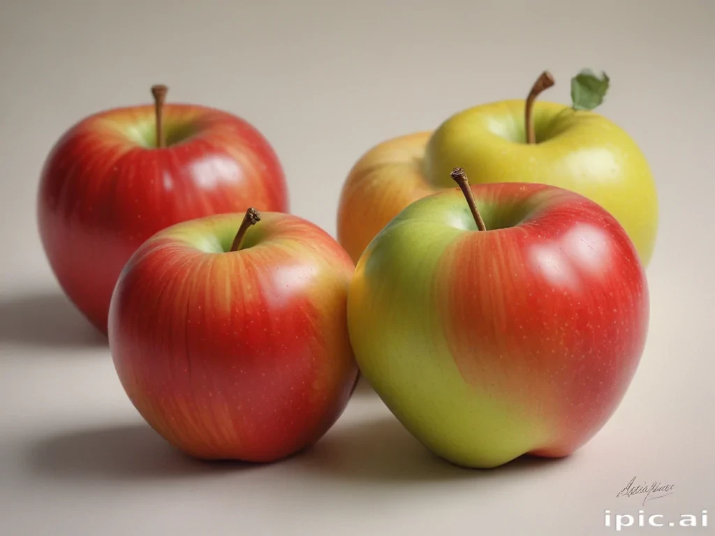drawn apples