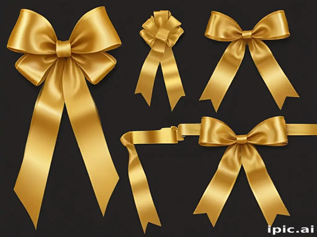 gold ribbon clipart