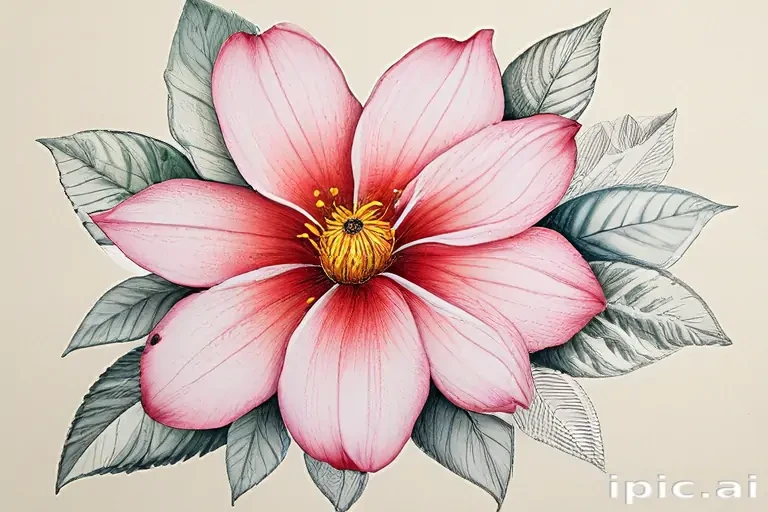 color drawing flowers