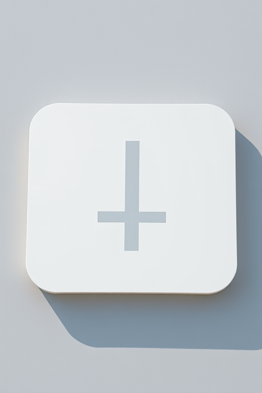 Generate a high-resolution image of the symbol with a clean, minimalist design, using a wide aperture of f/2.8, ISO 100, shutter speed 1/125s, shot from a low angle with a prime lens, in bright natural lighting to enhance contrast and clarity.