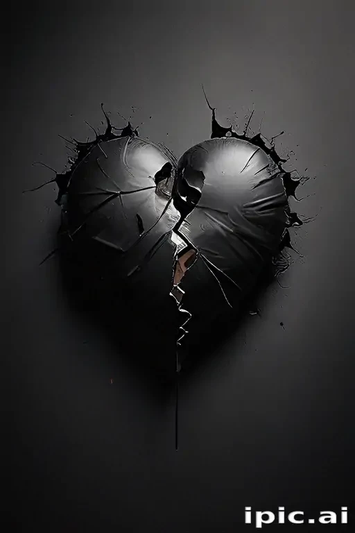 black broken heart