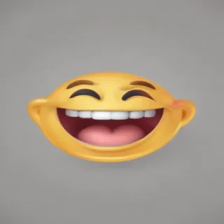 transparent laughing emoji