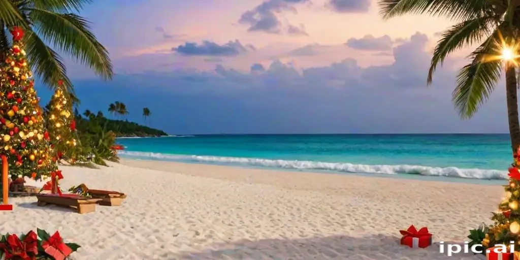 christmas beach wallpaper