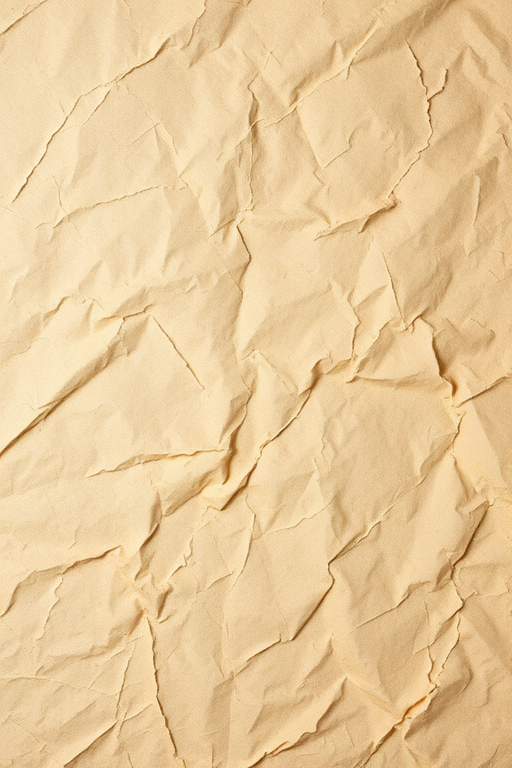 Create a high-resolution image of a textured, crumpled antique paper background, using a Canon EOS 5D Mark IV camera, with a 50mm lens, f/2.8 aperture, ISO 100, and a soft natural light setting.