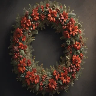 wreath drawing