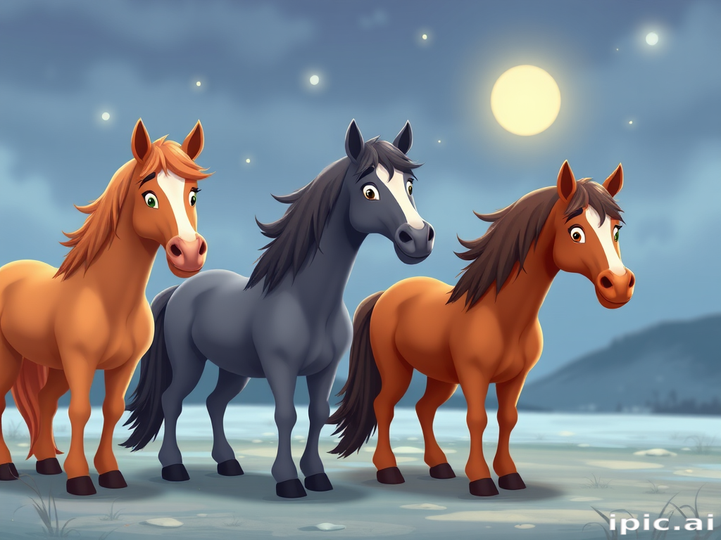 cartoon horses