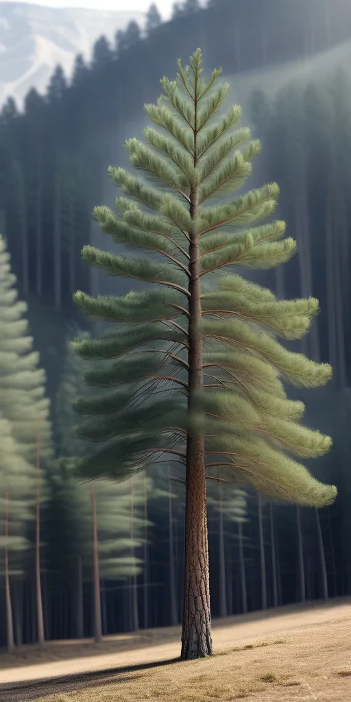 transparent pine tree