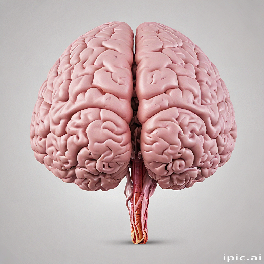 Detailed 3D Visualization of a Human Brain with Anatomical Features ...