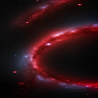 red galaxy background