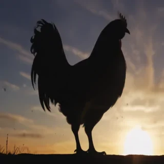 silhouette of a chicken